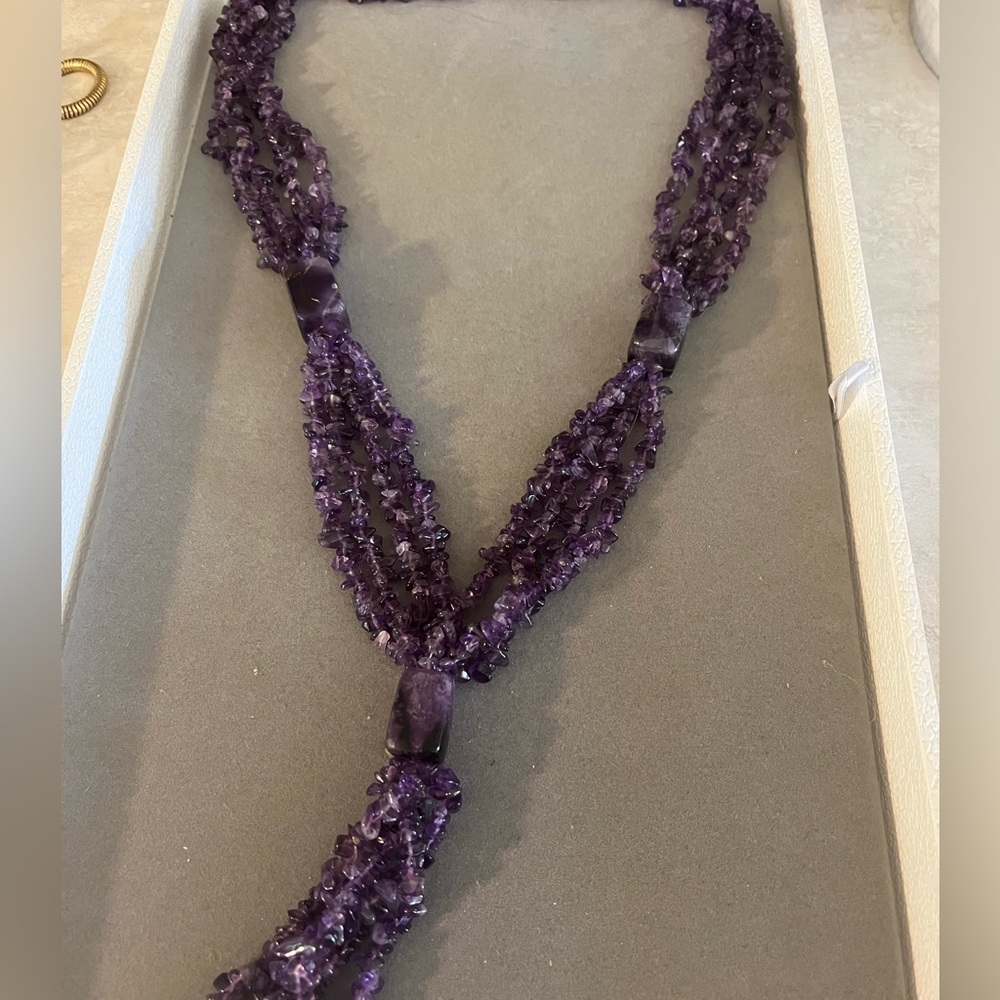 Amethyst stone necklace